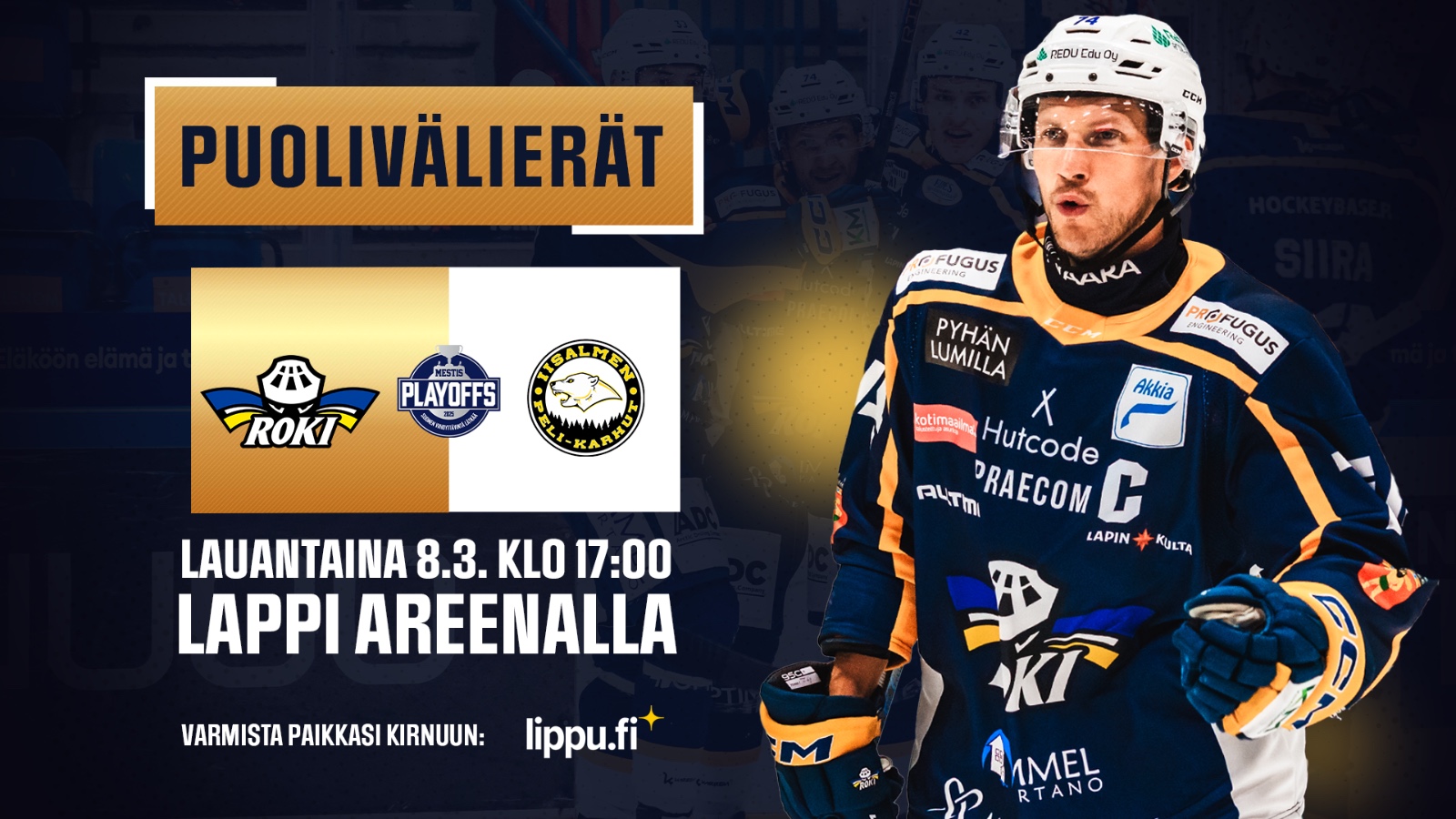 PUOLIVÄLIERÄSARJAN GAME 4 KIRNUSSA LAUANTAINA 8.3.